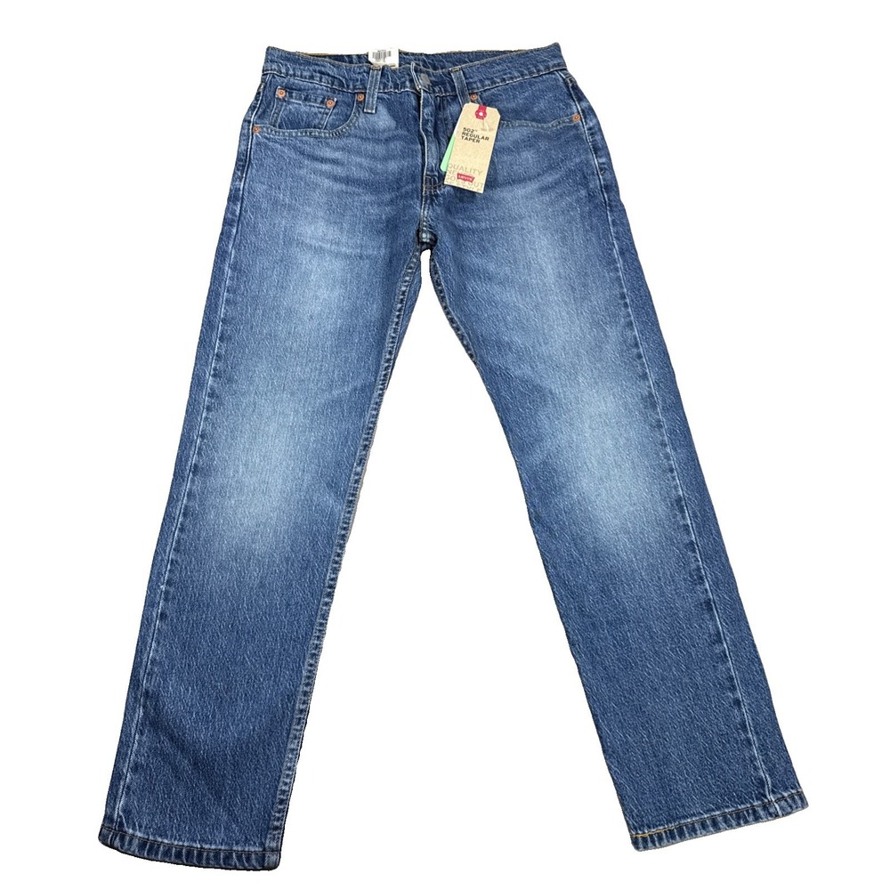 Levi's 502 Taper Jeans Men's 30X30 (30x 28.5)  Tapered Fit Blue Stretch NWT - Picture 3 of 15